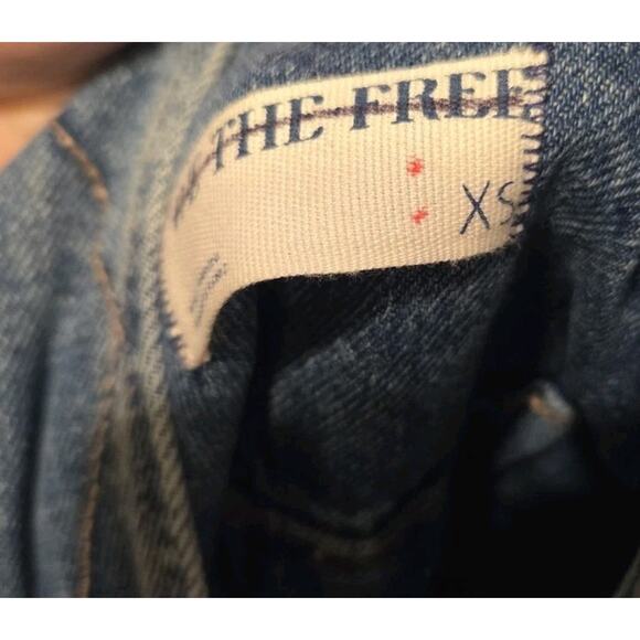 Free People Patchwork Denim Overalls Sz Xsmall - Picture 8 of 8